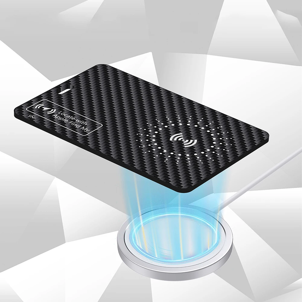 Portafoglio Scheda anti-smarrimento Ricarica wireless Localizzazione Tracker Scheda Localizzatore GPS Smart Tag per iPhone Trova il mio dispositivo Bluetooth