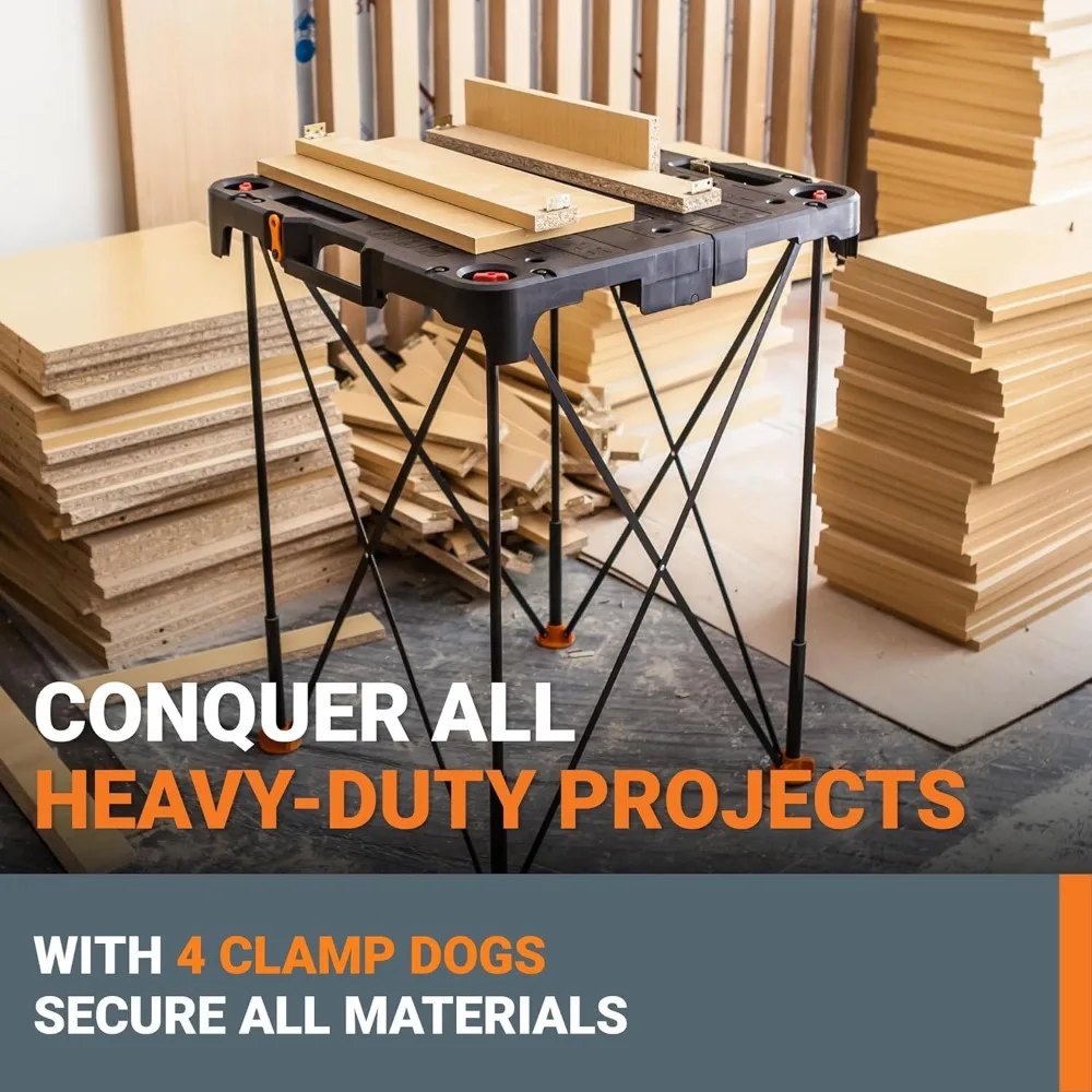 Collapsible Work Table, Portable Multi-Functional Workbench