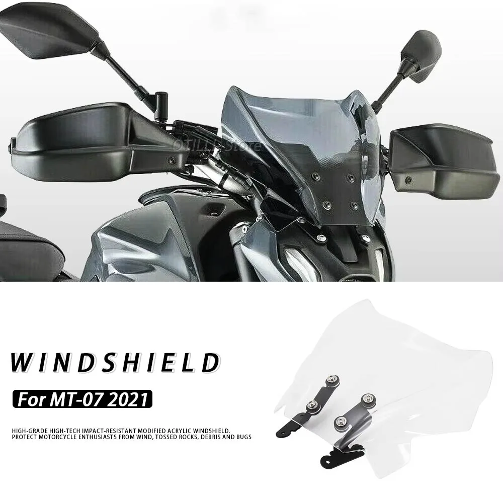 

2021 New Motorcycle Accessories Windscreen Windshield Wind Shield Deflector Fit For YAMAHA MT07 MT-07 MT 07 MT - 07
