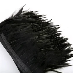 10Meters natural feathers trim ribbon sewing clothes handwork feathers party wedding Plumas crafts DIY decoration 10-15cm