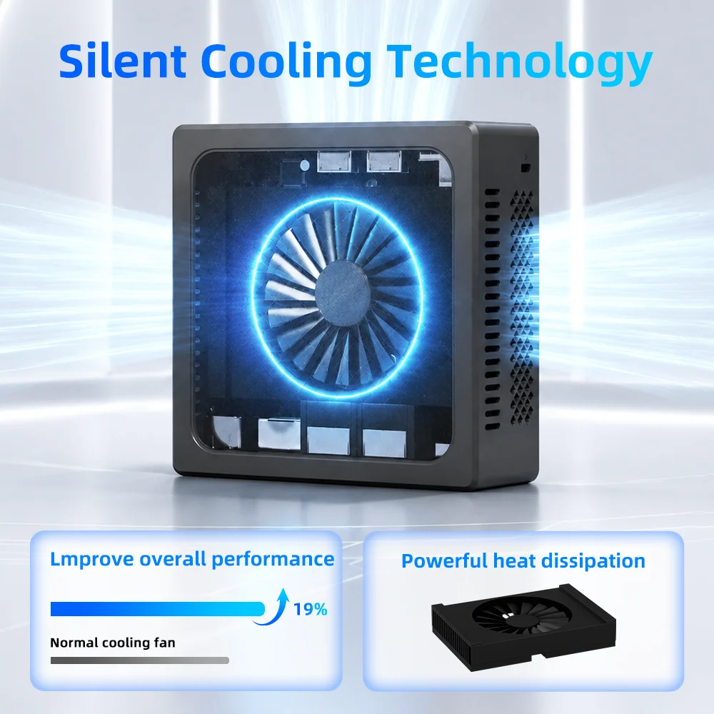 TexHoo Mini PC Intel Celeron N2940 16GB RAM 512GB SSD WIFI5 BT4.0 Windows 10 Desktop Computer 4USB TypeC Dual Display for Office