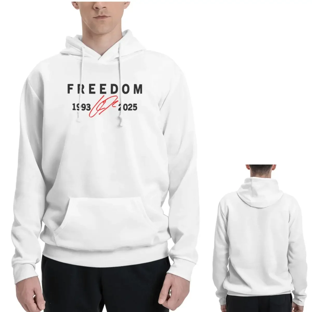 Freedom Red Signature 1993-2025 Charlie Kirk Tribute Hoodies Men Women Casual Pullover Sweatshirt Harajuku Long Sleeve Clothing