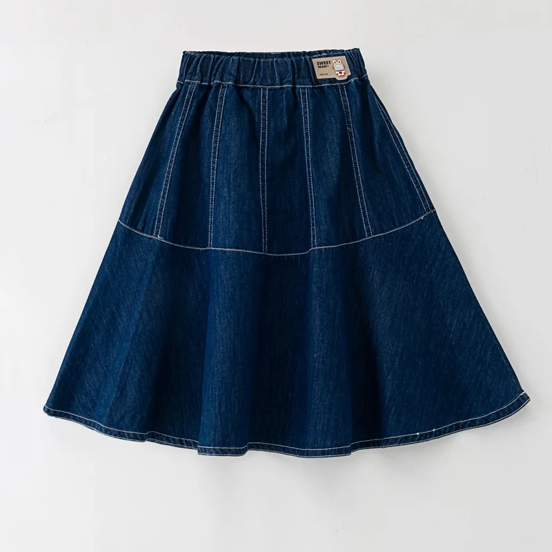 2026 Tween Jean Skirts For Teens Kids School Girls Skirts Size 14-16 4 5 6 7 8 9 10 11 12 13 15 Years Spring Fall clothing