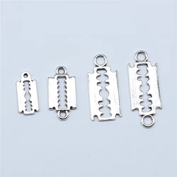 20pcs Razor Blade Connector Charms For Jewelry Making Razor Blade Charms DIY Metal Bracelet Necklace Jewelry Findings