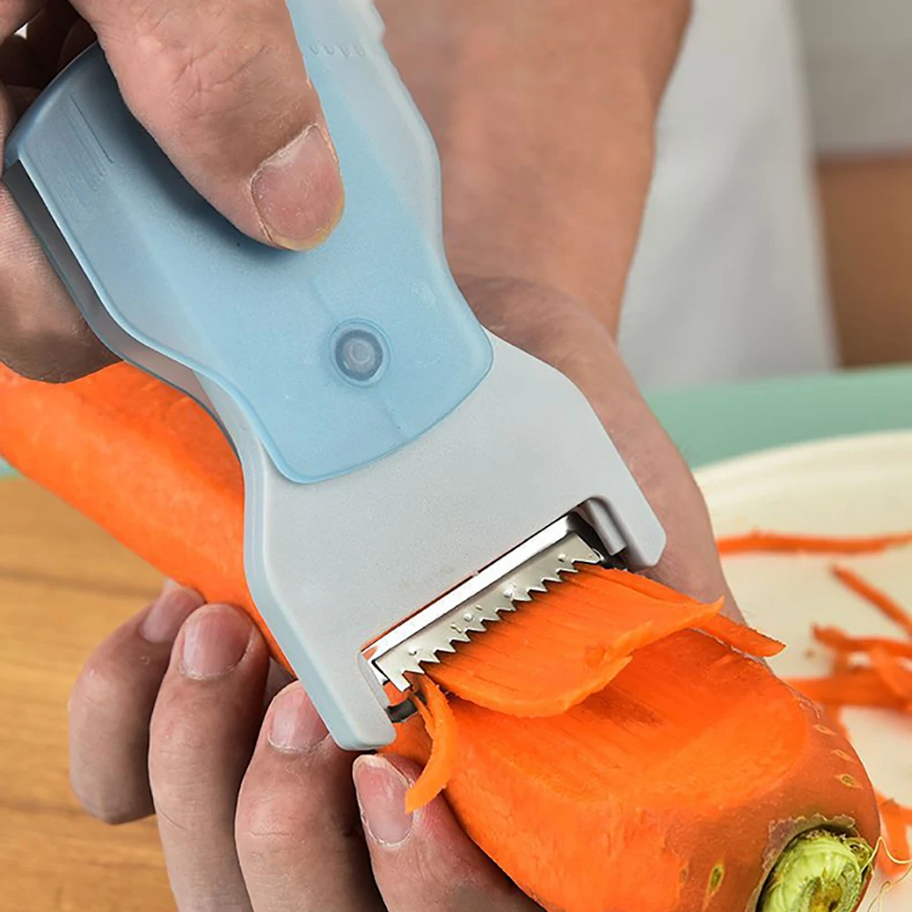 

Multi-Functional Plastic Planer Vegetable Fruit Peeler Bottle Opener with Protective Cover Kitchen Tool