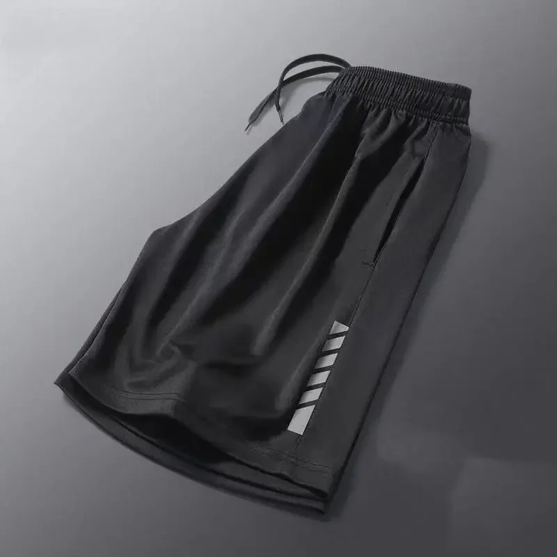 Trunks Men's Casual Quick-dry Running Ice Silk Basketball Pants Summer Thin Beach Soccer Loose-fit Five-minute Shorts Trendy