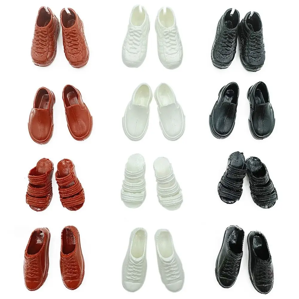 4pairs/set 30cm 1/6 Doll Shoes Original Super Model Figure Doll Sandals Quality 3 Colors Casual Sports Shoes