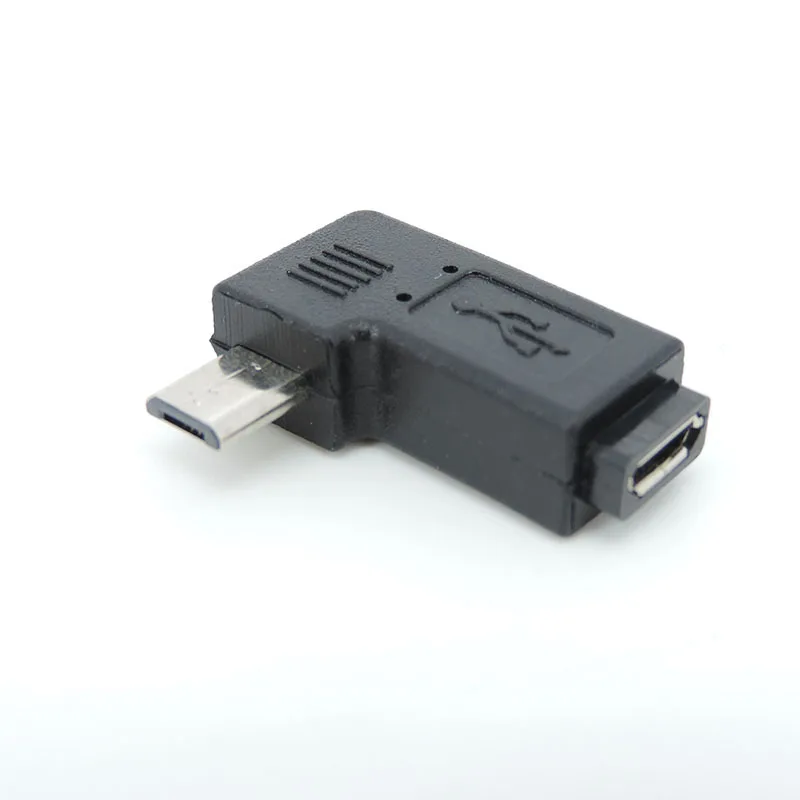 90 Degree Left Right Angled Micro USB Female to Male Data Sync Adapter Power Converter Plug Micro USB 2.0 Connector w28