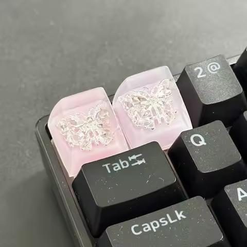 Mechanical Keyboard DIY Translucent Butterfly Keycaps Resin Artisan Keycaps Custom Pretty Girl ESC Keys Gift Single SA R1 Keycap