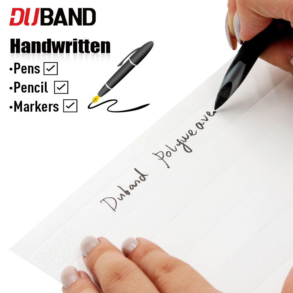 Disposable printable poly weave paper wristband can do full color printing with laser printer waterproof tear-resistant