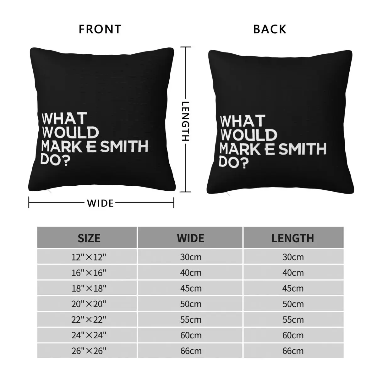 Mark E Smith Fall Band Square Pillowcase Polyester Linen Velvet Creative Zip Decor Room Cushion Cover