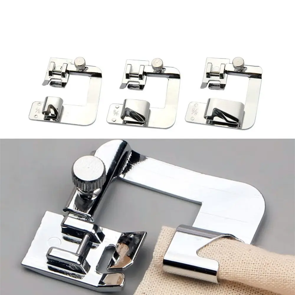 Sewing Machine Foot Sewing Hemmer Presser Rolled Hem Feet Household Foot Presser Cloth Leather Splice Sewing Accessories