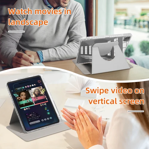 Imagen 2 del producto Funda magnética desmontable para ipad Air 11, 13, 2024, M2 Pro, 11, 13, M4 Pro, 11, 12,9, 10. ª generación, 10,2, 7/8/9.7in, Mini 6, tableta