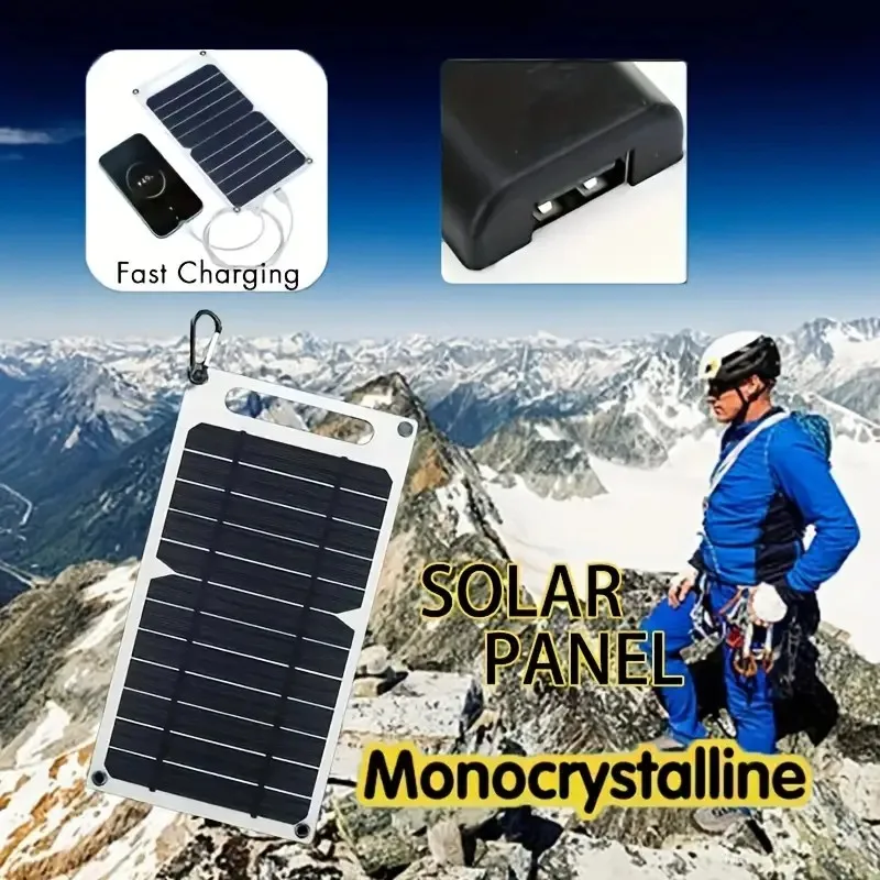 

6W Portable Solar Panel 5V Solar Plate WithUSB Safe Stabilize Charger ForPower Bank Phone Outdoor Camping Home RV Gift