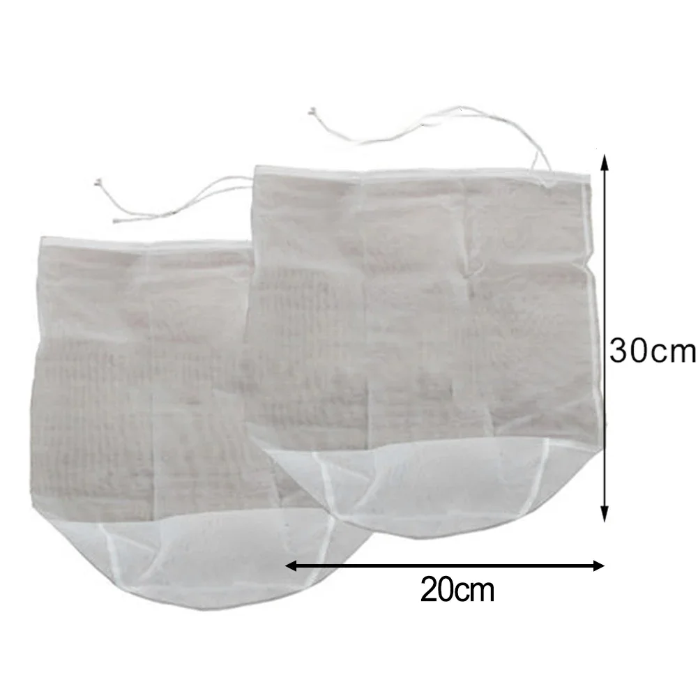 Multi Purpose Homebrew Filter Bags, Straining Bags, Home Brew, Funcional, Malha Fina, Chaleira, Funcional, 20x30cm