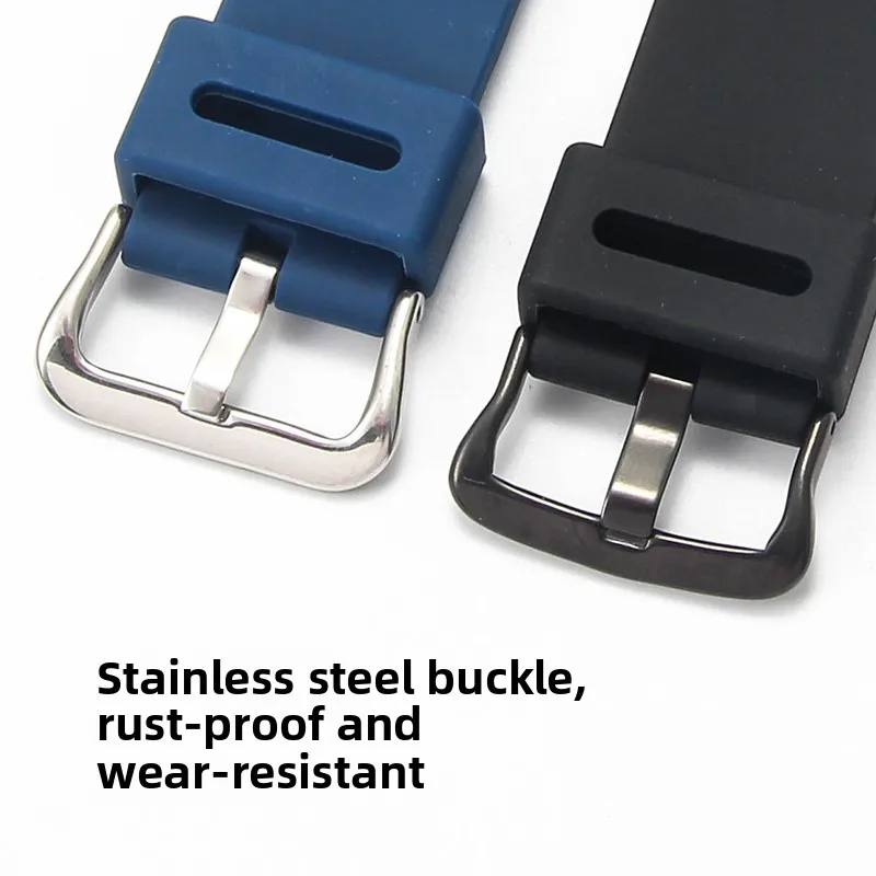 Leggero e traspirante, delicato sulla pelle per Casio 5571 5497 PRG-600 Cinturino in silicone Interfaccia piatta Blu Verde Nero Rosso Arancione