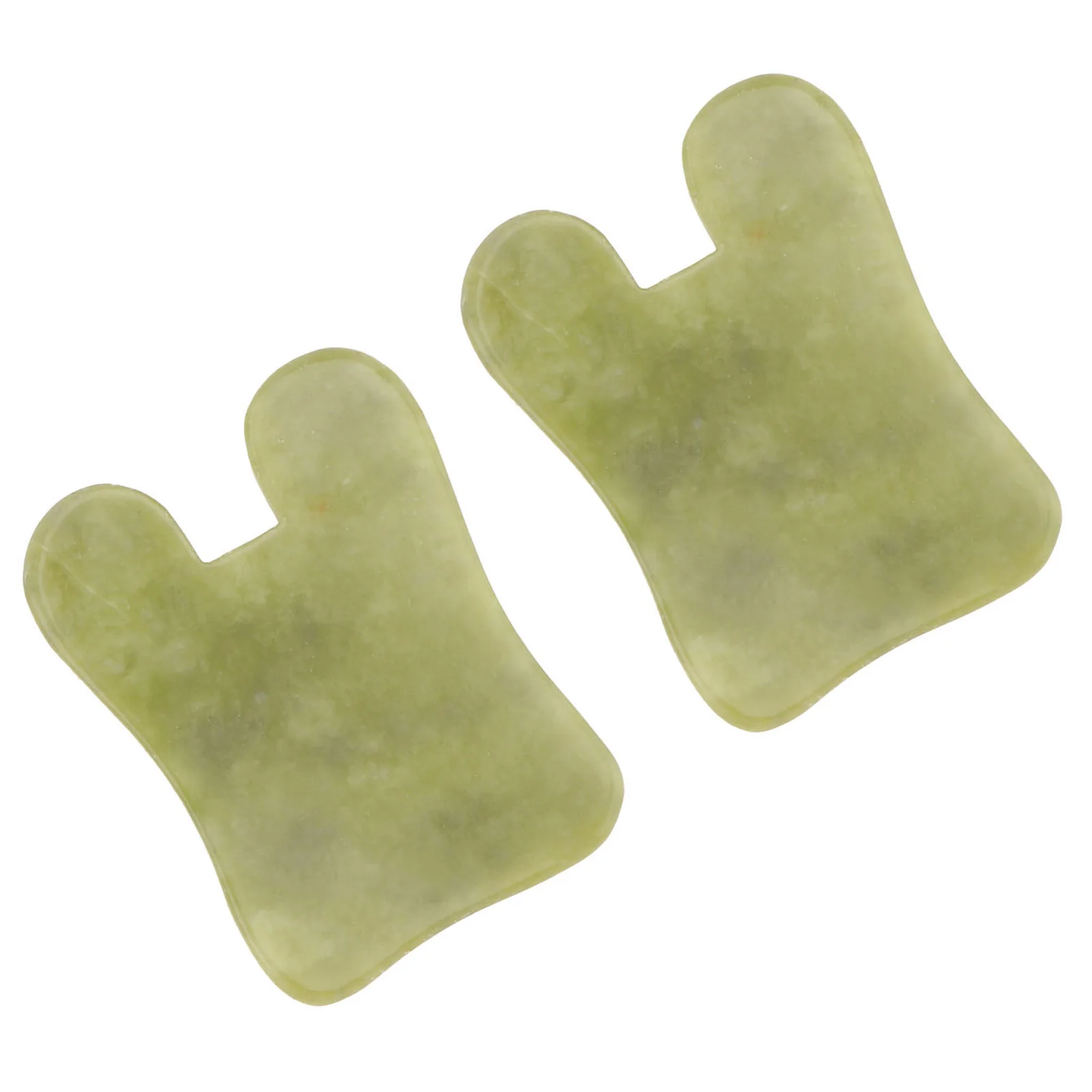

2Pcs Jade Gua Sha Board Natural Green Durable Face Massage Tool Facial Scraping Board Beauty Health Care Gua Sha Tool