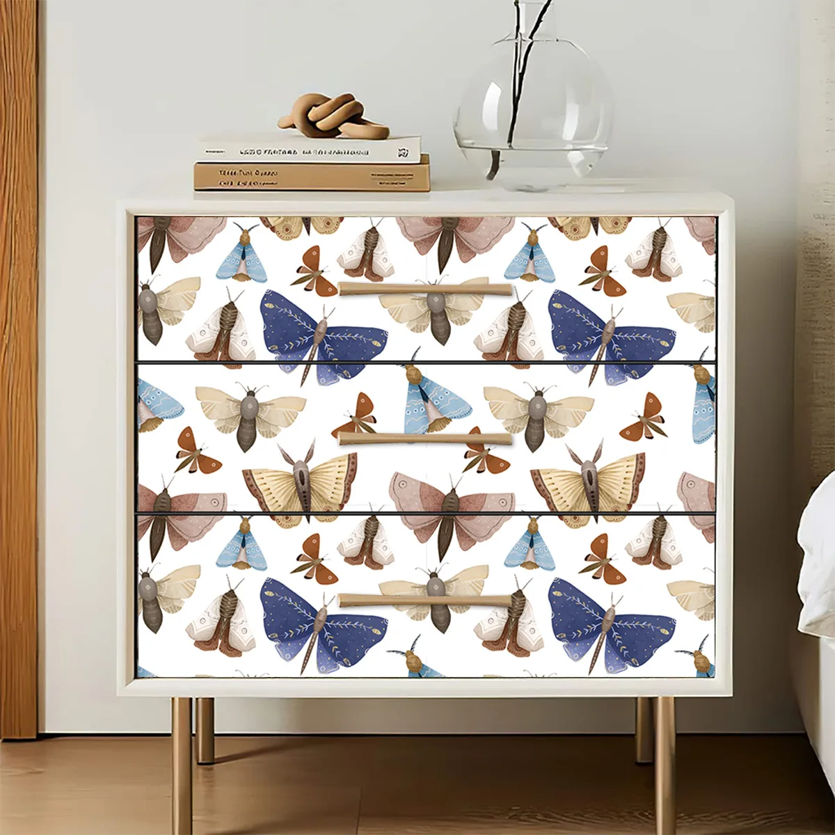 Colored Butterflies Wallpaper Pastrol Insect Peel and Stick Wallpapers for Bedroom Walls Cabinets Contact Paper Self Adhesive