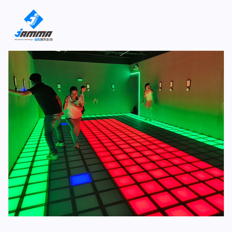 Amusement Party Reaction Equipment Activate Game Led Floor Light Dance Games Interactive Pressure Sensing Floor Game