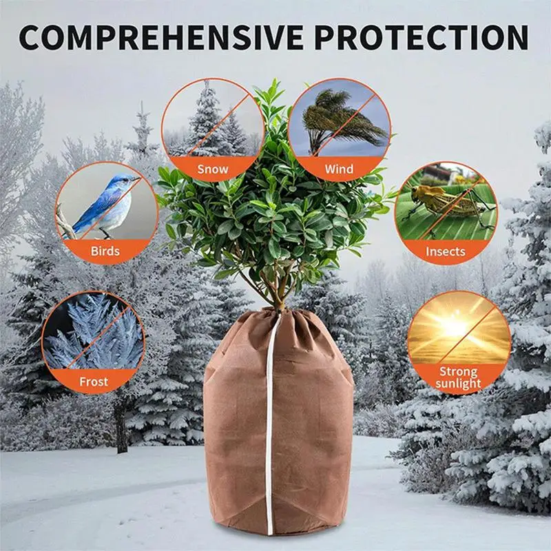 Plant Protector For Winter Anti-Frost Protection Bag Plant Covers Cold Weather Frost Blankets Versatile Effective Plant Covers