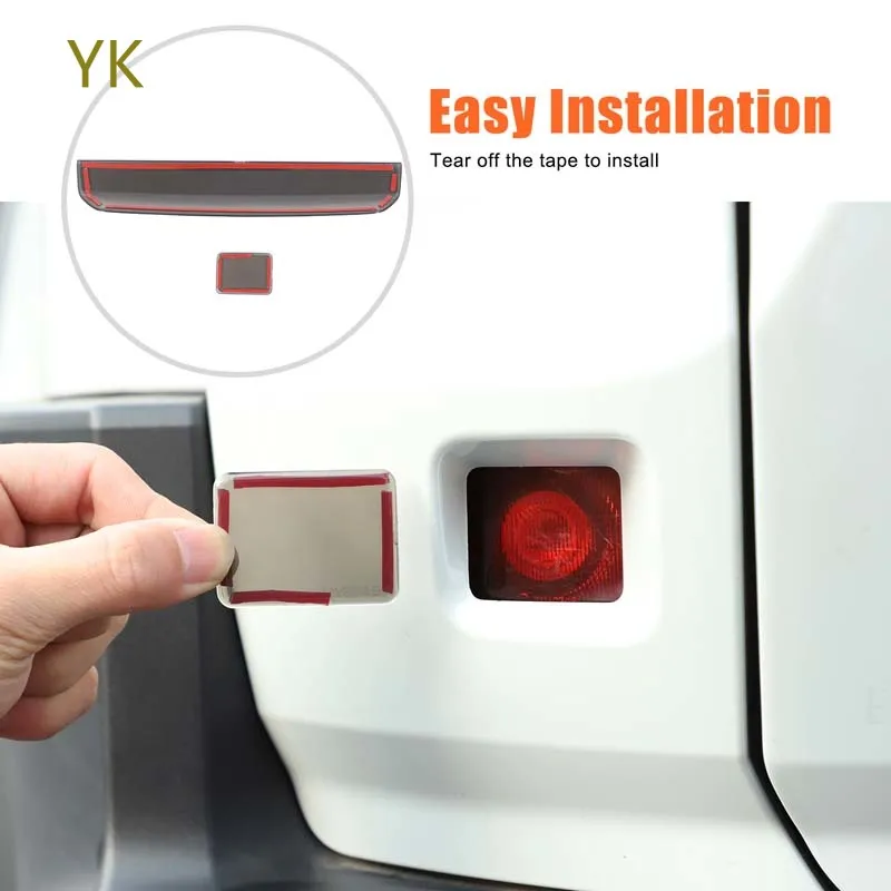 

For Toyota Land Cruiser Prado 250 LC250 2024-2025 ABS Blackened Car High brake light Rear fog light cover Trim Car Accessories