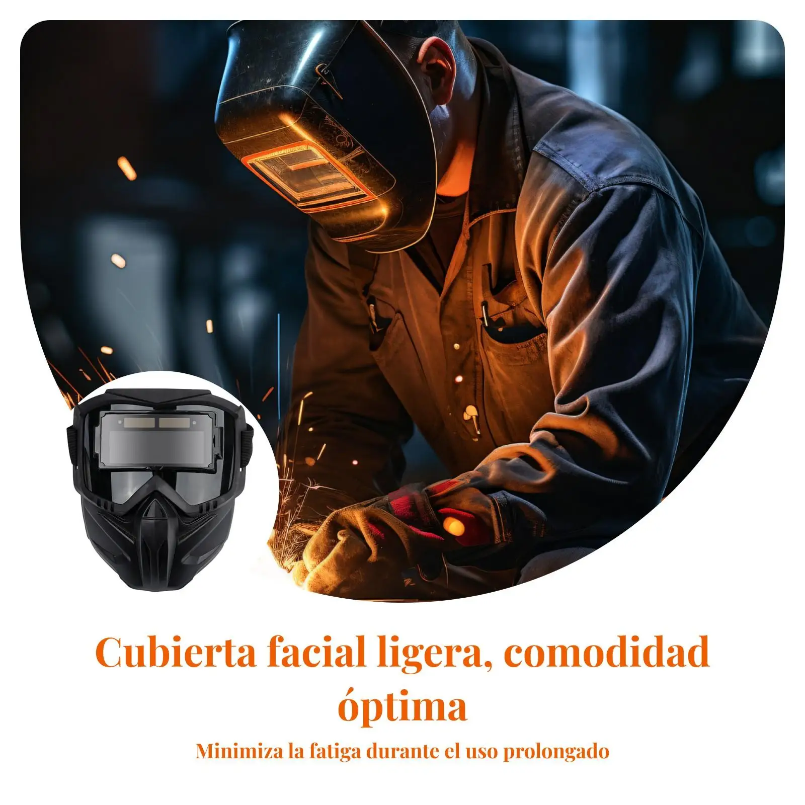 Welding Mask with Auto Darkening Feature for Cutting and Grinding
