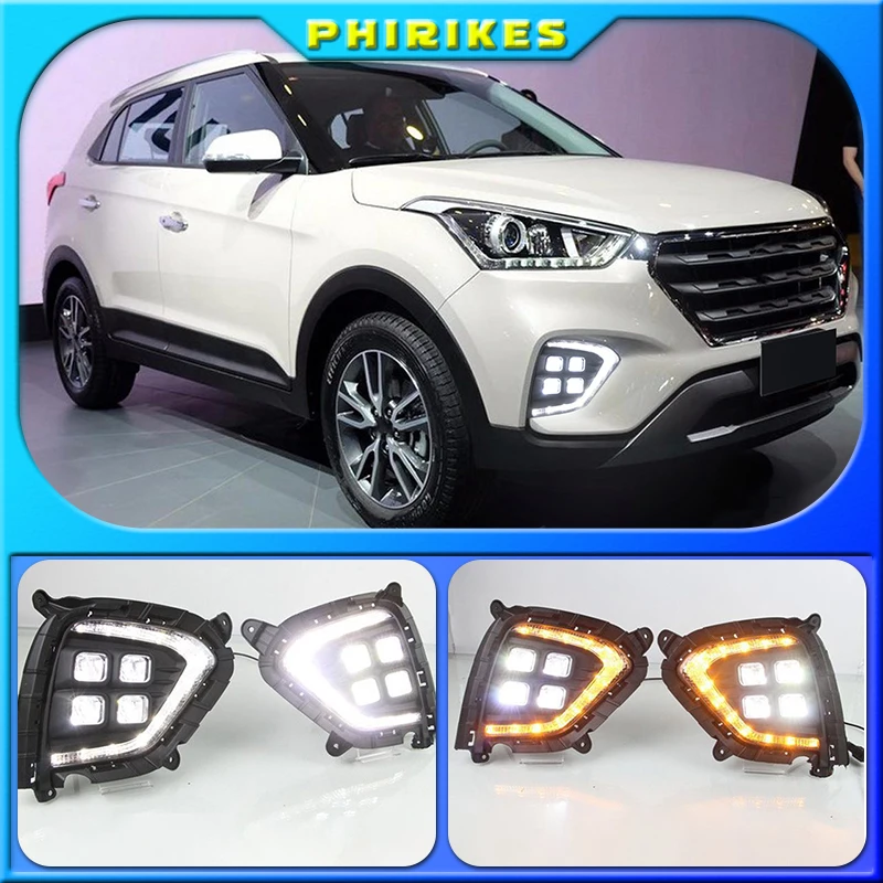 

1 пара, дневные ходовые огни для Hyundai Creta IX25 2017 2018 2019 2020