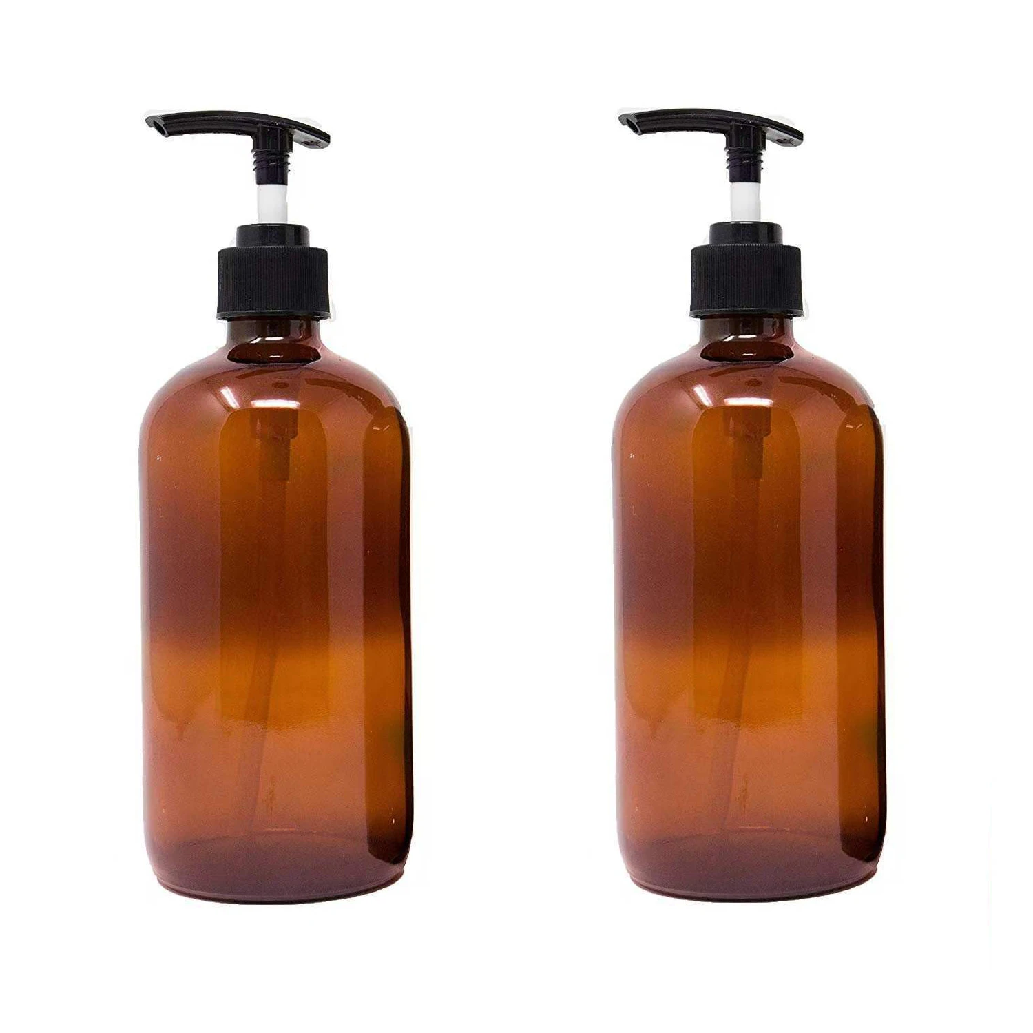 

240ml/480ml Brown Glass Soap Dispenser Shampoo and Conditioner Dispenser Glass Soap Allocation Device Home Bathroom Supplies