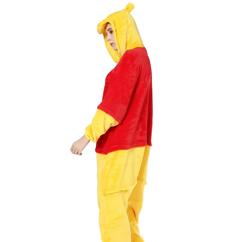 Winnie the Pooh Bear Kigurumi Onesies Cosplay Costume Adult Children Kids Pajamas Jumpsuit Party Winter Cartoon Sleepwear Pijama