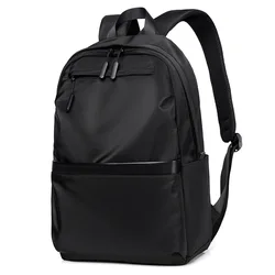 Novo estilo de negócios masculino mochila náilon cor sólida grande capacidade estudante mochila viagem à venda