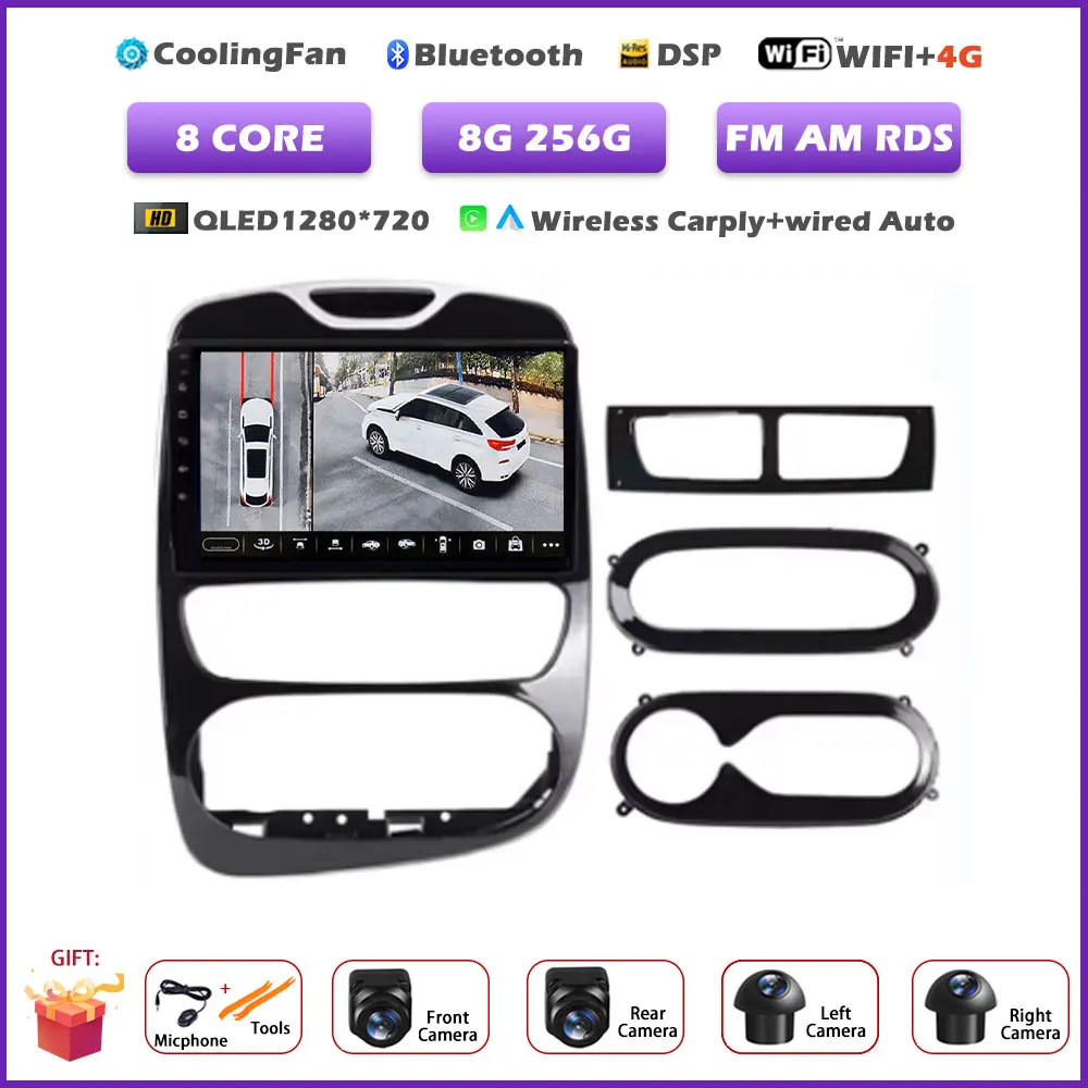 Voor Renault Clio 4 2012-2016 Carplay autoradio multimediaspeler Android 16 Auto WIFI GPS navigatie DSP stereo BT tools