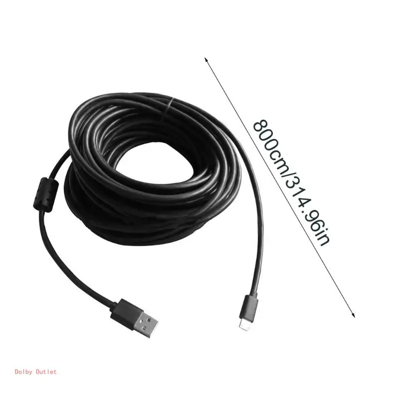 8-Meter Long Extended Micro USB Data Cable Cord Thick Power Cable Wire OD4.5mm for Fast and Reliable Data Transfer