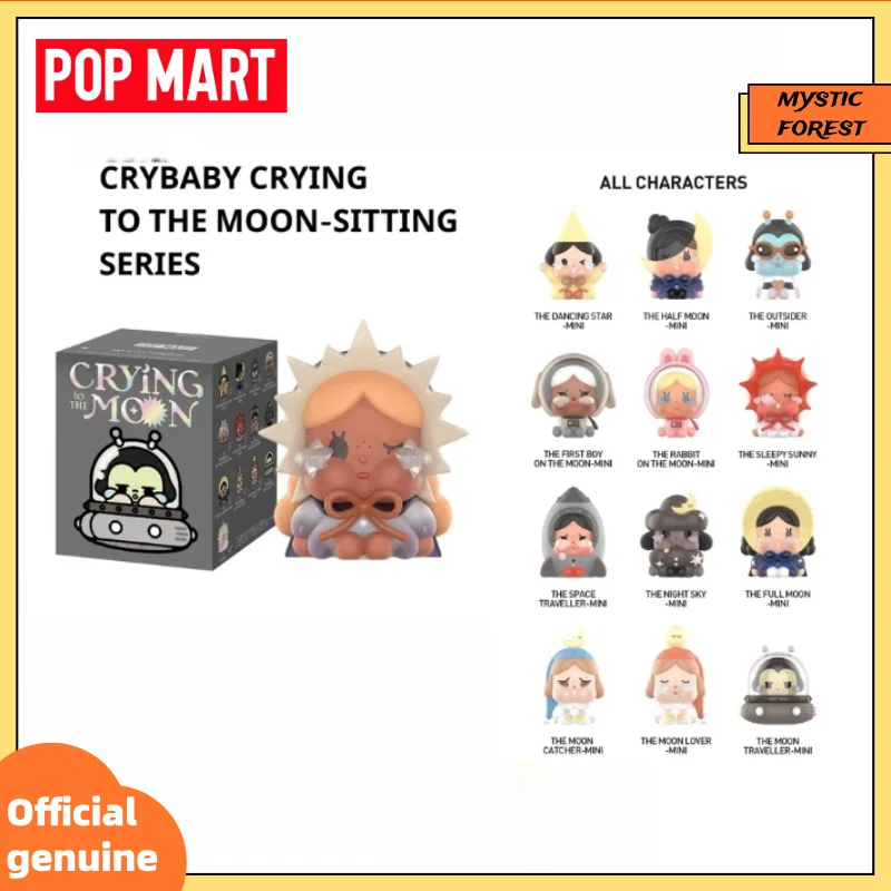 

POPMART Crybaby Плачущий на Луну Сидящая серия Слепая коробка Фигурки Crybaby POP Bean Toys Кукла Орнамент Милый подарок Таинственная коробка