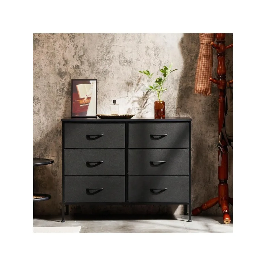 Sweetcrispy 6 Drawers Dresser For Bedroom, room Furniture, Small Chest Tower, Storage Organizer Units For Clothing, Closet, Fab view 4