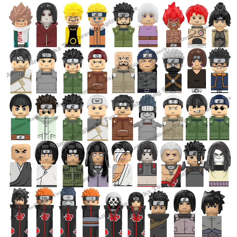 KDL801 802 803 804 806 807 810 811 Naruto blocks Akatsuki anime Sasuke mini action toy figures Assemble bricks toys kid gifts