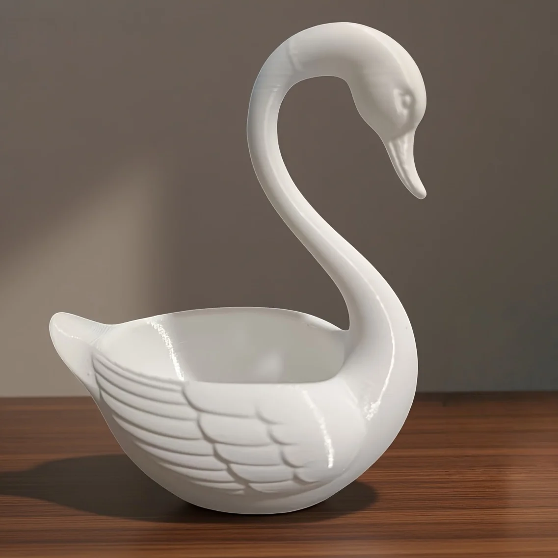 3D Printed Swan Shaped Desktop Storage Tray, Multifunctional Tabletop Jewelry Small Sundries Holder Home Desk Decor