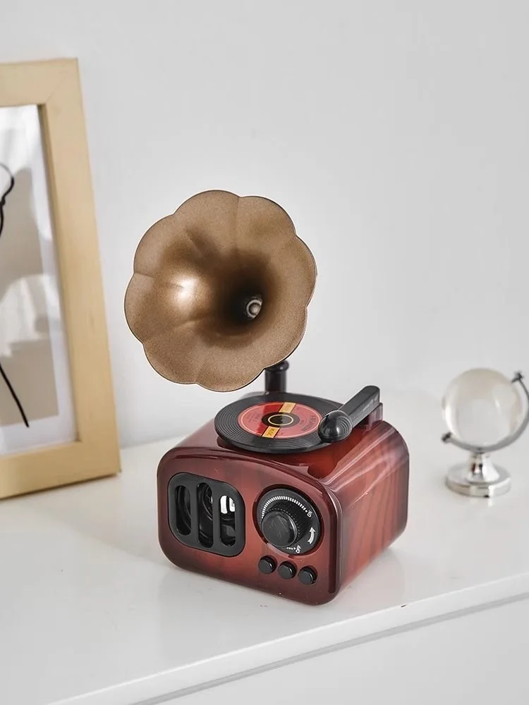 صندوق الموسيقى الفونوغراف العتيق: سحر خالد لديكور المنزل والمكتب - هدية مثالية لأي مناسبة