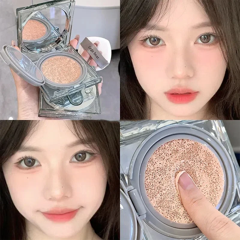 BB クリーム エア クッション リキッド ファンデーション フル カバレッジ 防水 長期持続 コンシーラー 2 色 クッション コンパクト フェイス メイクアップ ベース 1