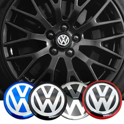 56-120mm araba tekerlek merkezi poyra kapağı Sticker aksesuarları için Volkswagen r-line R GTI Polo Golf Touareg Passat Magotan Tiguan Jetta