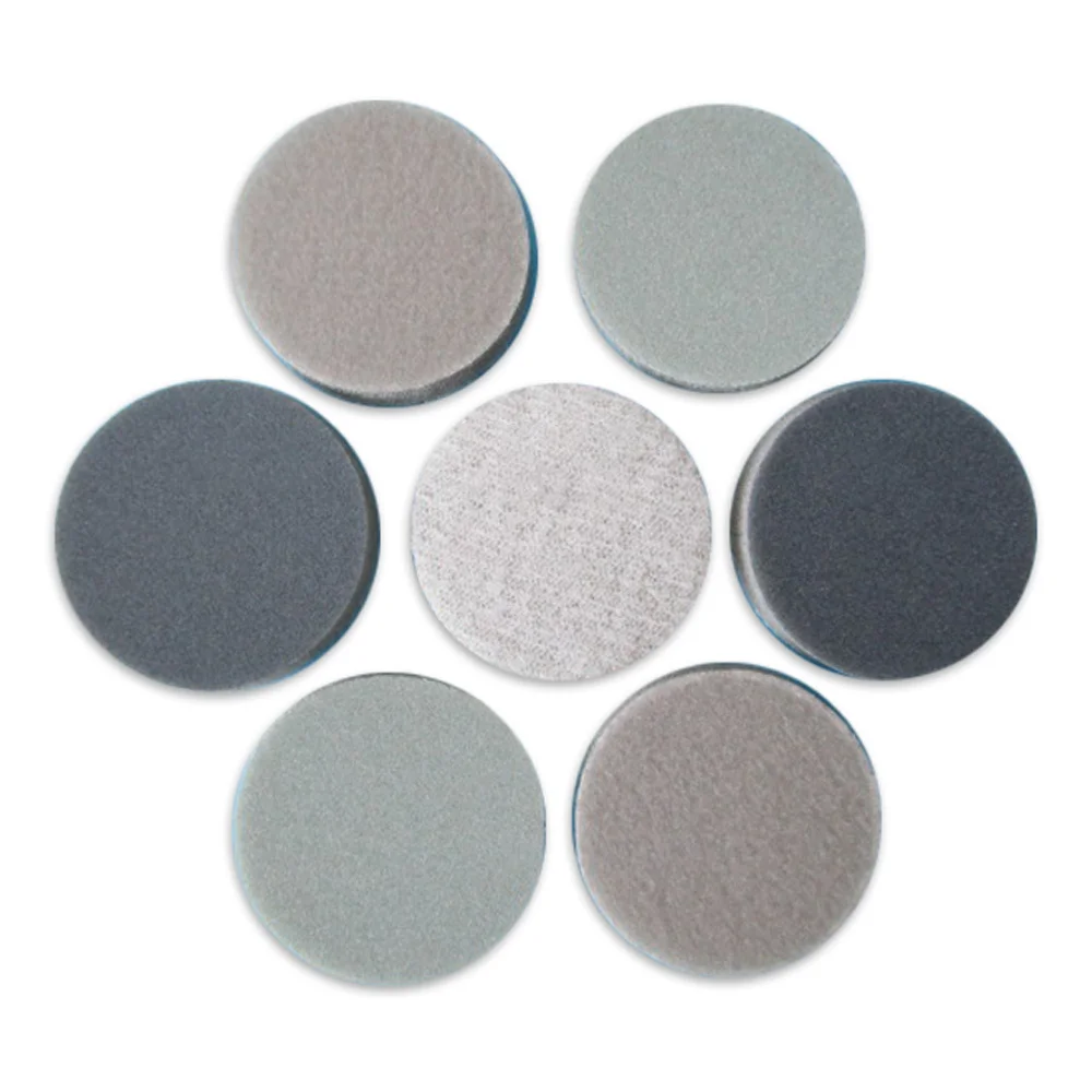 5/10/15 Pcs 30mm Back Flocked Round Sandpaper Sheet Abrasives Metal Plastic Grinding and Polishing Self-Adhesive Dry Sponge Sand