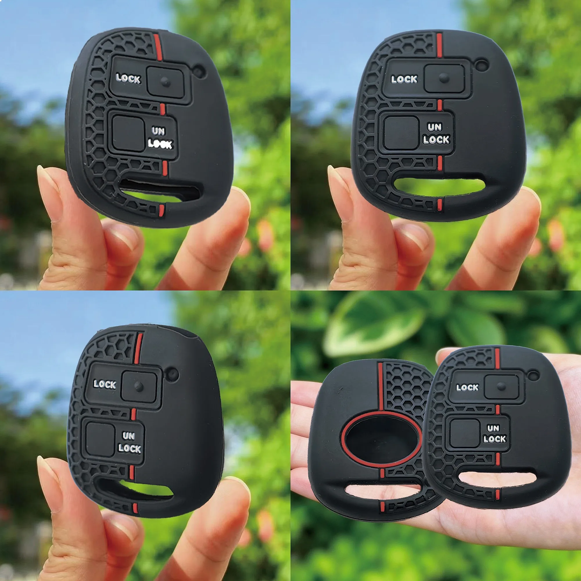 Soft Silicone Car Key Fob Cover For Toyota Yaris Corolla Camry RAV4 Prado 2 Buttons Auto Key Shell
