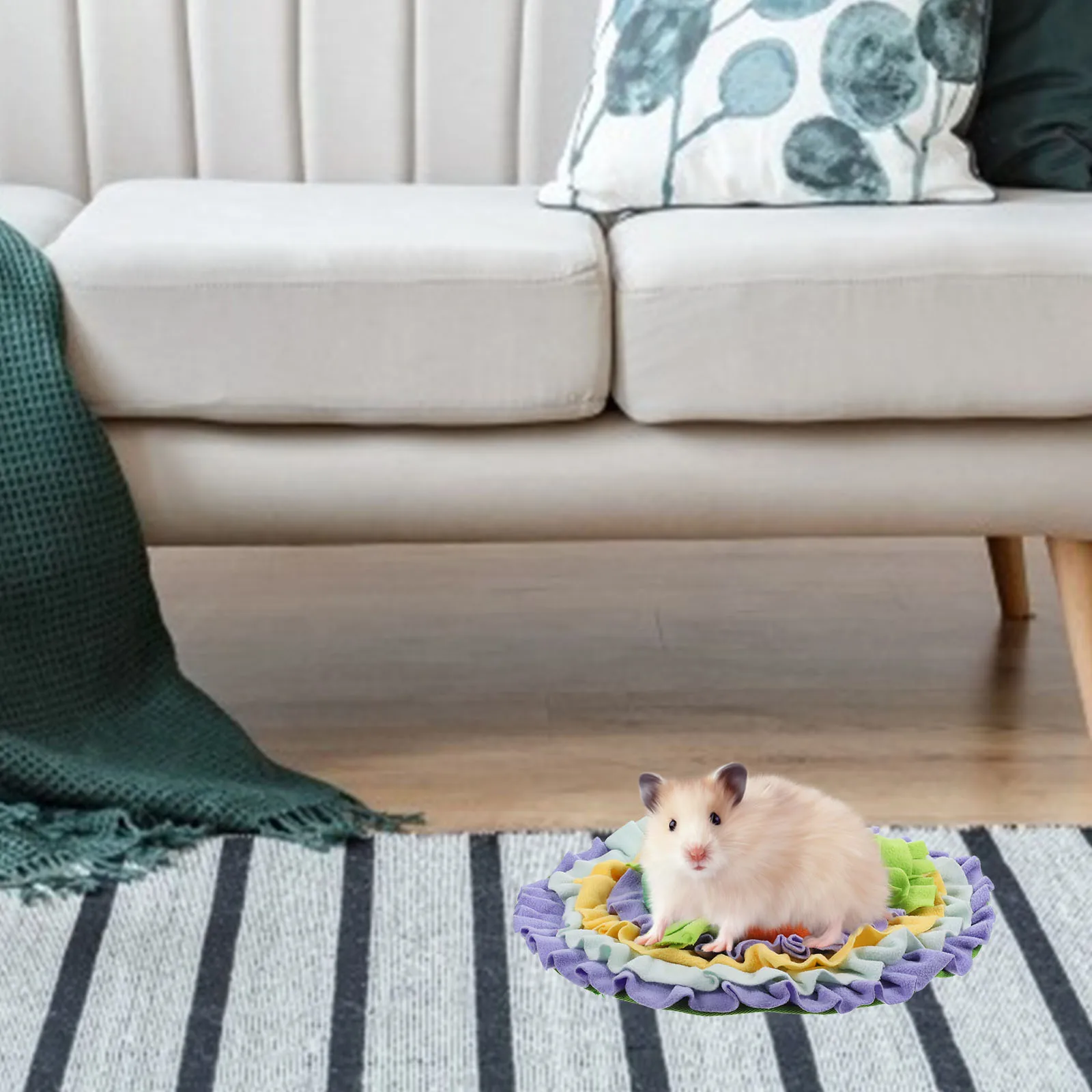 

Rabbit Guinea Pig Feeding Mat Foraging Comfortable Wear resistant Snuffle Toy Pet Household Decorative Puppy Food