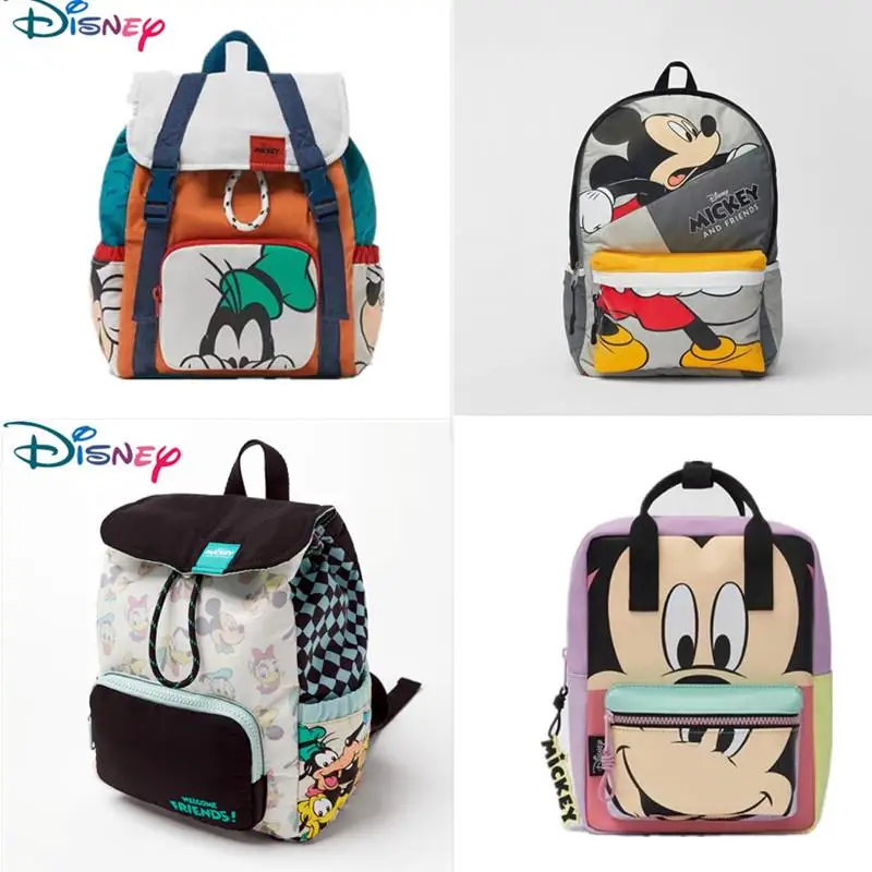 New Disney Mickey Mouse Children\'s Anime Bag mickey Bacpack Cartoon Donald Duck Backpack School Bags Kids Small Travel Bag Gifts