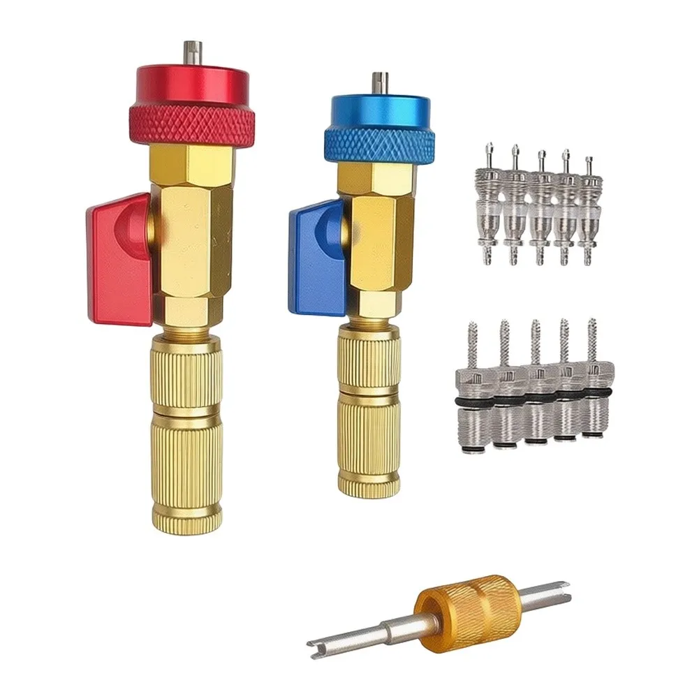 Brass R134a Valve Core Removal Tool for Quick AC System Maintenance Without Loss in Vehicle Air Conditioning Repair