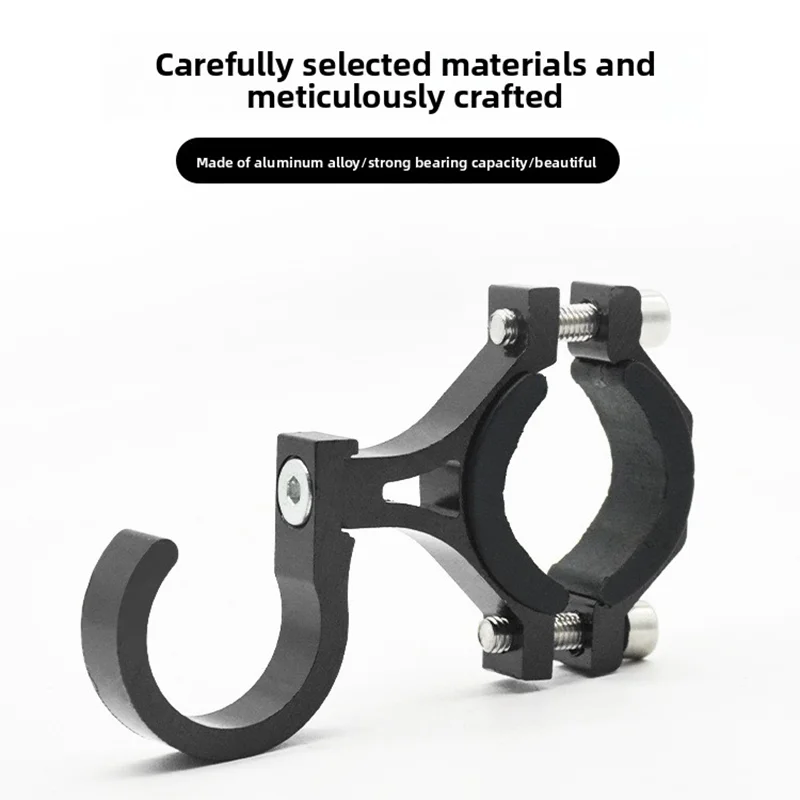 The handlebars of the bicycle are made of aluminum alloy and can be adjusted in angle. There are fixed hooks for carrying bags. image 4