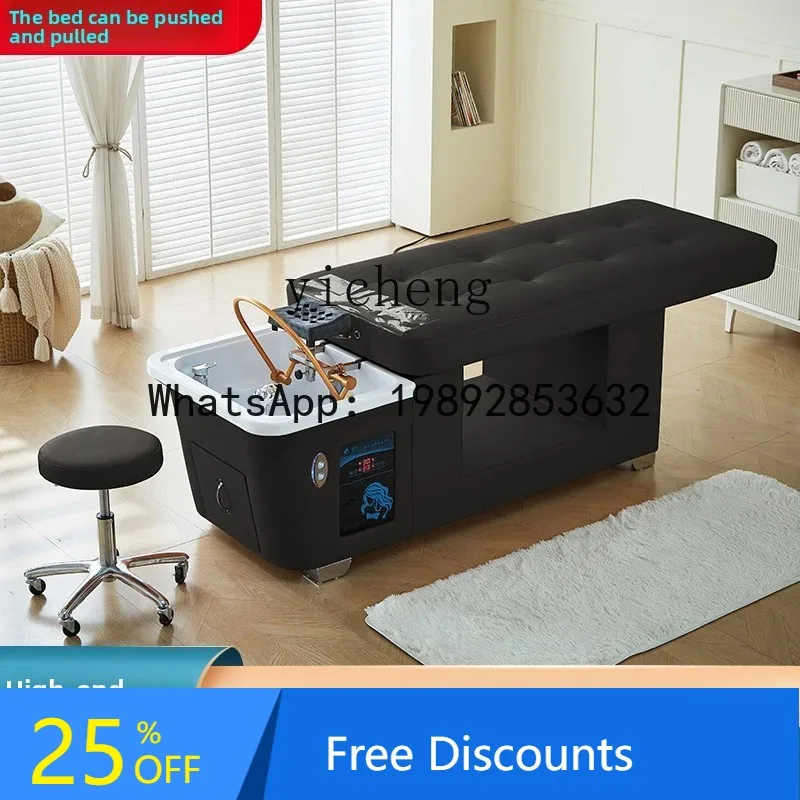 AA  hair treatment shampoo bed water circulation fumigation water heater integrated special massage push-pull bed