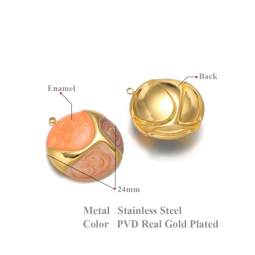 4 Stück Edelstahl-Emaille-Herzanhänger und Schmetterlingsanhänger für DIY-Schmuck, Boho-Halsketten, Armbänder, Ohrringe und Zubehör – Detail 4