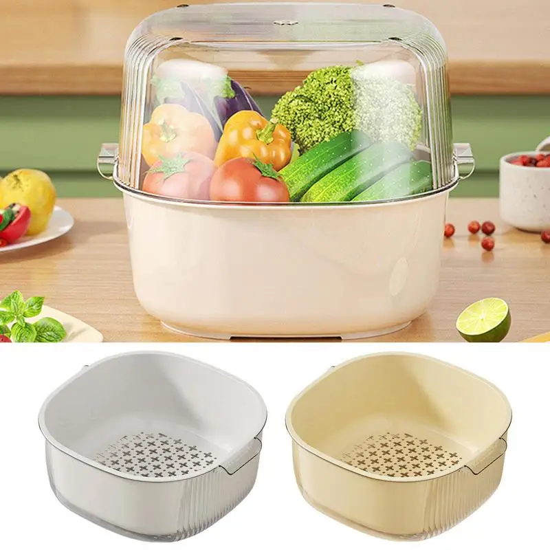 Coladores y coladores de verduras, colador de arroz y Pasta de doble capa con cuenco para ensaladas de bayas espaguetis y Pasta