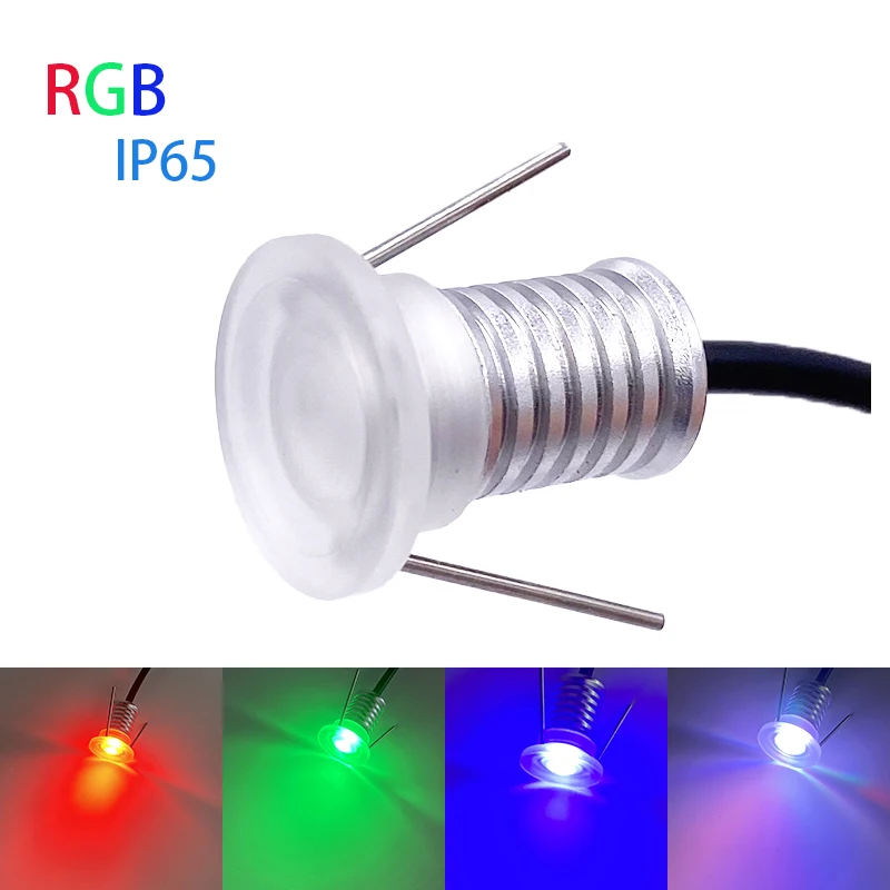 IP65 RGB światełko punktowe Led 0.5W reflektor sufitowy akrylowe 12V miejsca na domowe schody kablelinet Bar DIY DIY