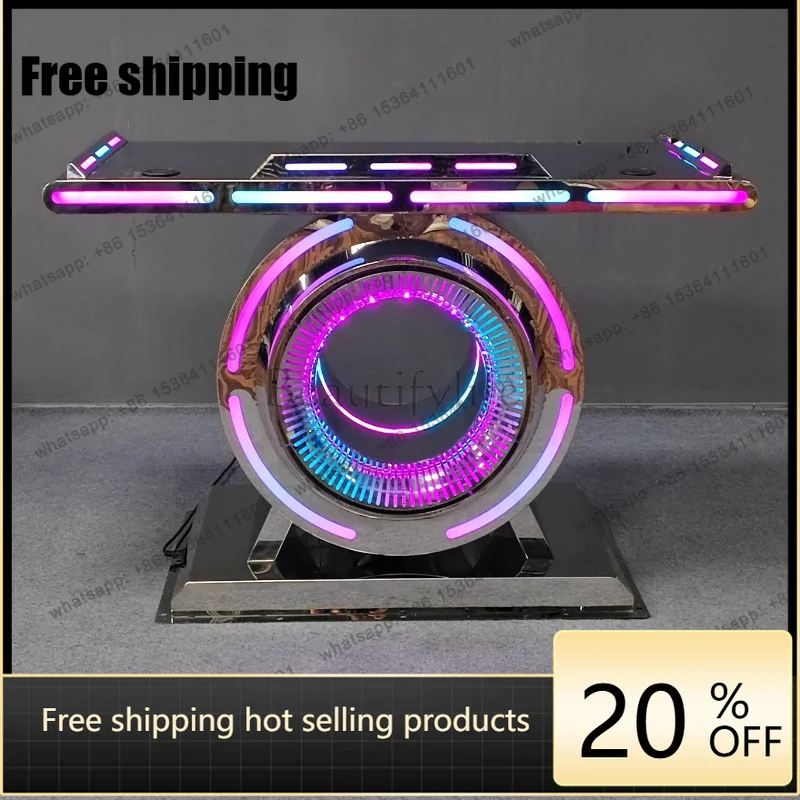 Customized Box Disc Player Table Bar Dj Table Ktv Acrylic Luminous Lift Table